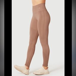 Nux leggings - brown high waist 7/8 length compression